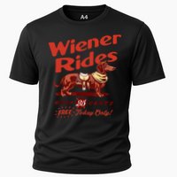 Wiener Rides Free Today Only Funny Wiener Cooling Performance Crew T-Shirt