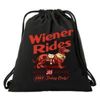 Wiener Rides Free Today Only Funny Wiener Drawstring Bag