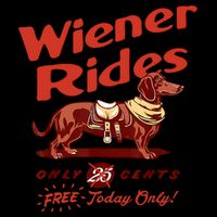 Wiener Rides Free Today Only Funny Wiener Cooling Performance Long Sleeve Crew