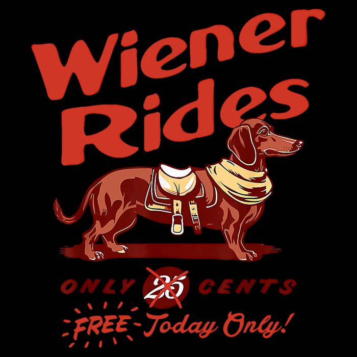 Wiener Rides Free Today Only Funny Wiener Cooling Performance Long Sleeve Crew