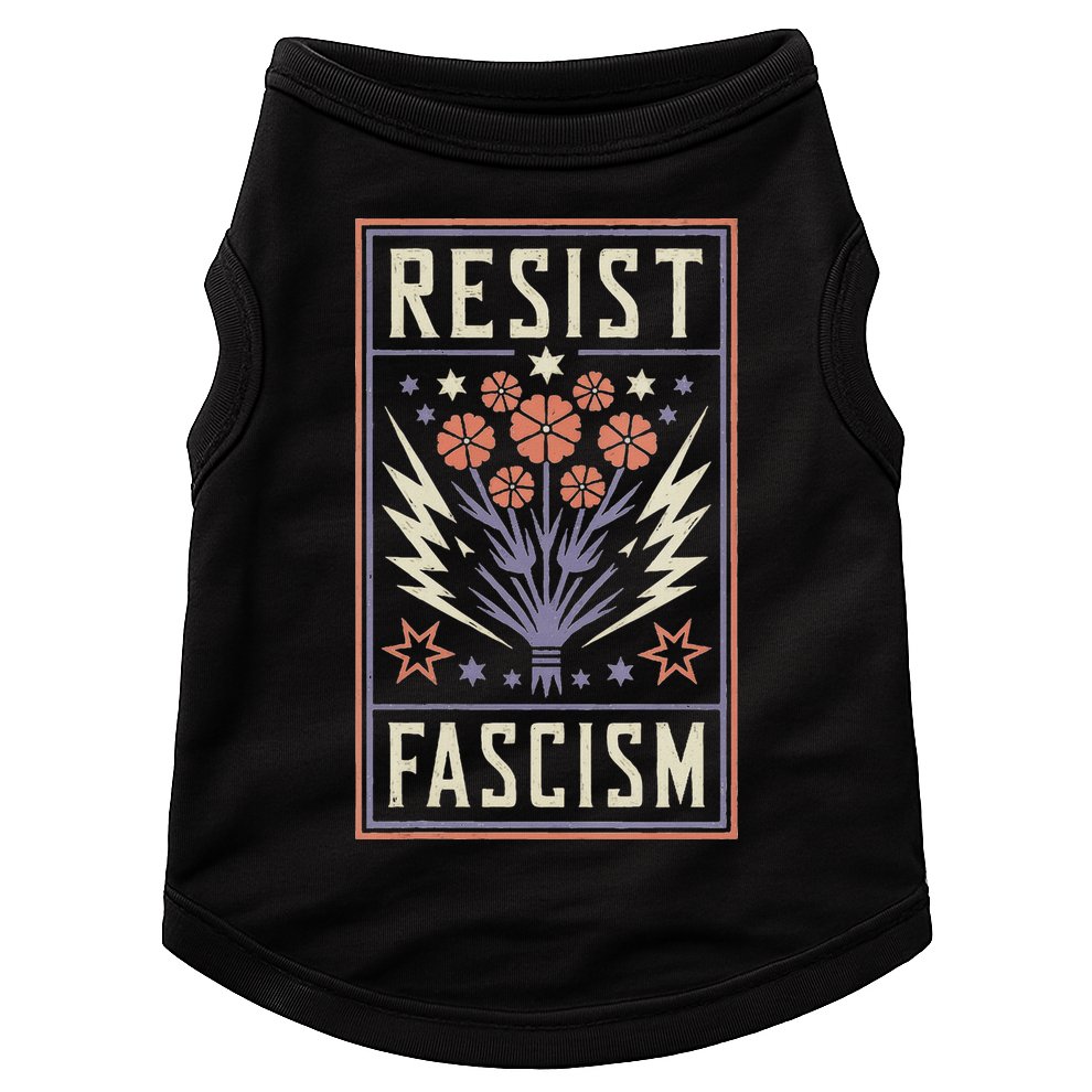 Womens Resist Fascism Protest Trump Anti Trump Doggie Tank