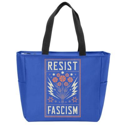 Womens Resist Fascism Protest Trump Anti Trump Zip Tote Bag