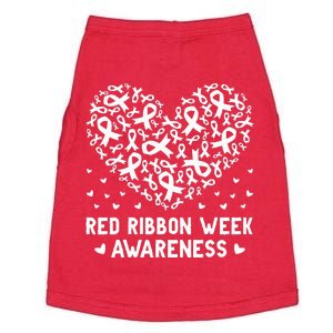 Wear Red For Red Ribbon Week Awareness Drug Free Cute Hearts Doggie Tank