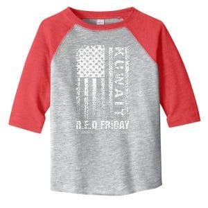 Wear Red for Deployed Kuwait R.E.D. Friday Flag Gift Toddler Fine Jersey T-Shirt