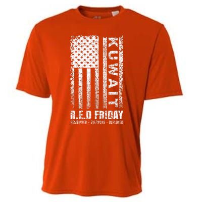 Wear Red for Deployed Kuwait R.E.D. Friday Flag Gift Cooling Performance Crew T-Shirt