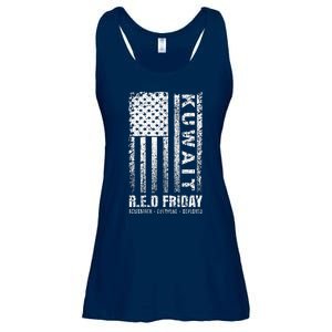 Wear Red for Deployed Kuwait R.E.D. Friday Flag Gift Ladies Essential Flowy Tank