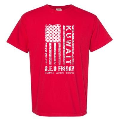 Wear Red for Deployed Kuwait R.E.D. Friday Flag Gift Garment-Dyed Heavyweight T-Shirt