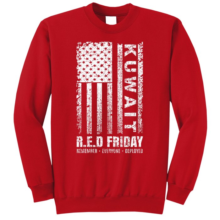 Wear Red for Deployed Kuwait R.E.D. Friday Flag Gift Sweatshirt