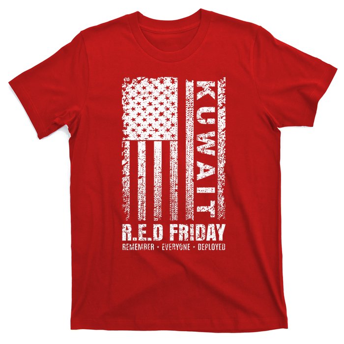 Wear Red for Deployed Kuwait R.E.D. Friday Flag Gift T-Shirt