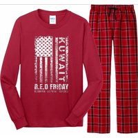 Wear Red for Deployed Kuwait R.E.D. Friday Flag Gift Long Sleeve Pajama Set