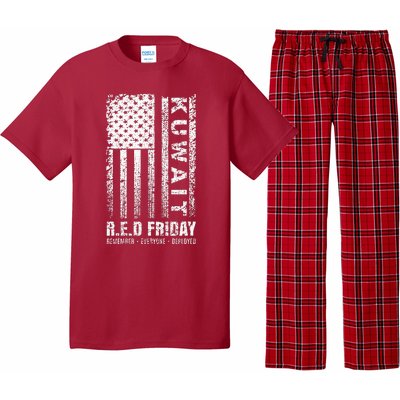 Wear Red for Deployed Kuwait R.E.D. Friday Flag Gift Pajama Set