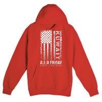 Wear Red for Deployed Kuwait R.E.D. Friday Flag Gift Premium Pullover Hoodie