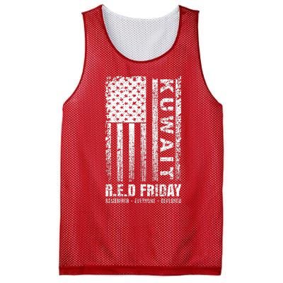 Wear Red for Deployed Kuwait R.E.D. Friday Flag Gift Mesh Reversible Basketball Jersey Tank