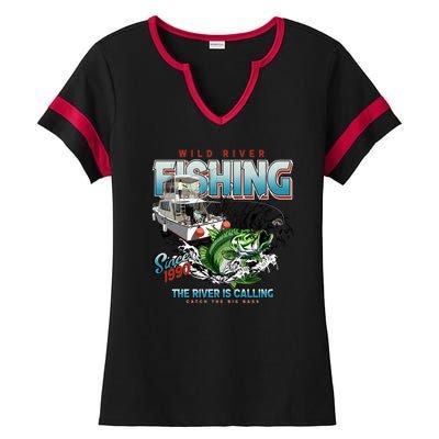 Wild River Fishing Bass Ladies Halftime Notch Neck Tee