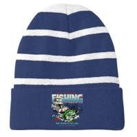 Wild River Fishing Bass Striped Beanie with Solid Band