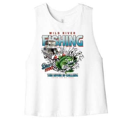 Wild River Fishing Bass Women's Racerback Cropped Tank