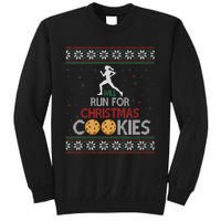 Will Run For Christmas Cookies Lady Runners Workout Gift Sweatshirt