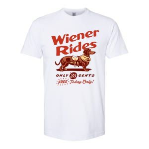 Wiener Rides Free Today Only Funny Wiener Softstyle CVC T-Shirt