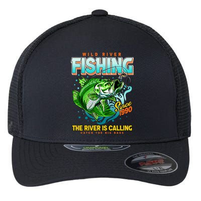 Wild River Fishing The River Is Calling Catch The Big Bass Since 1990 Flexfit Unipanel Trucker Cap