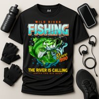 Wild River Fishing The River Is Calling Catch The Big Bass Since 1990 Cooling Performance Crew T-Shirt