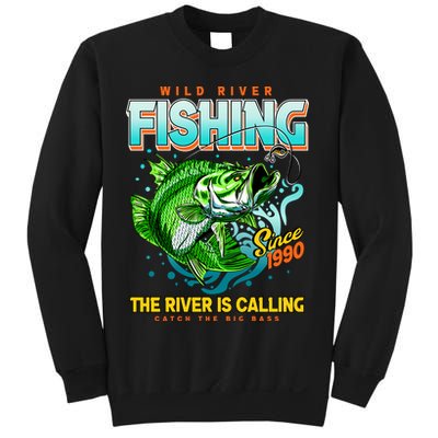 Wild River Fishing The River Is Calling Catch The Big Bass Since 1990 Sweatshirt