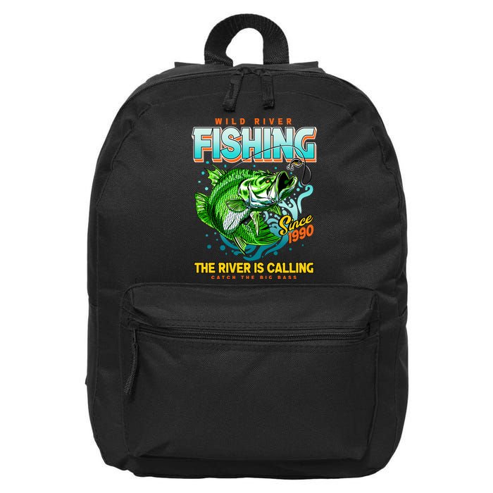 Wild River Fishing The River Is Calling Catch The Big Bass Since 1990 16 in Basic Backpack