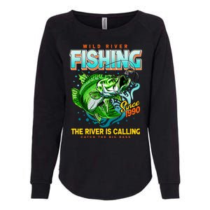 Wild River Fishing The River Is Calling Catch The Big Bass Since 1990 Womens California Wash Sweatshirt