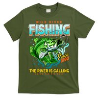 Wild River Fishing The River Is Calling Catch The Big Bass Since 1990 T-Shirt