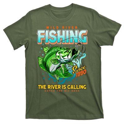 Wild River Fishing The River Is Calling Catch The Big Bass Since 1990 T-Shirt