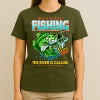 Wild River Fishing The River Is Calling Catch The Big Bass Since 1990 T-Shirt