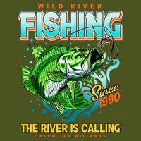 Wild River Fishing The River Is Calling Catch The Big Bass Since 1990 Backpack