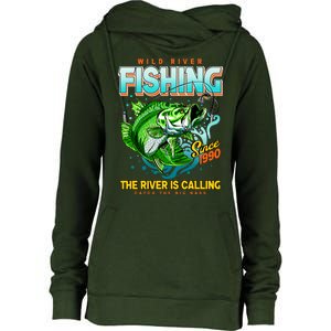 Wild River Fishing The River Is Calling Catch The Big Bass Since 1990 Womens Funnel Neck Pullover Hood