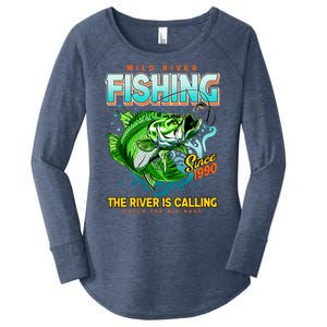 Wild River Fishing The River Is Calling Catch The Big Bass Since 1990 Women's Perfect Tri Tunic Long Sleeve Shirt