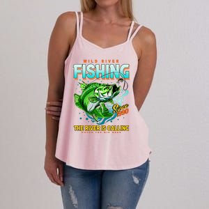 Wild River Fishing The River Is Calling Catch The Big Bass Since 1990 Women's Strappy Tank