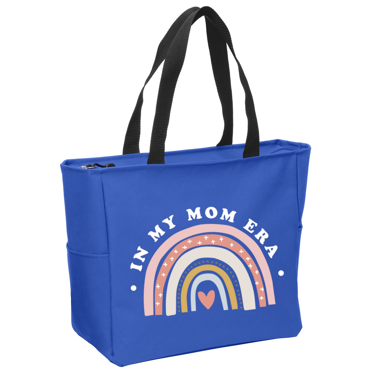 With Rainbow Funny Mother Gift Zip Tote Bag