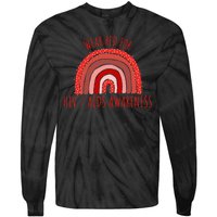 Wear Red For Hiv Aids Awareness Hiv Aids Tie-Dye Long Sleeve Shirt