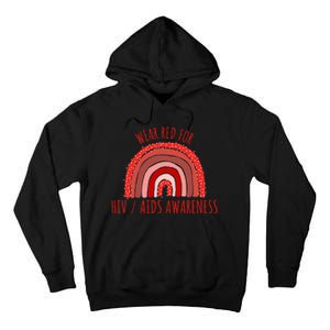 Wear Red For Hiv Aids Awareness Hiv Aids Tall Hoodie