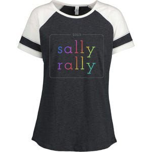 Womens Rally For Sally Dk Enza Ladies Jersey Colorblock Tee