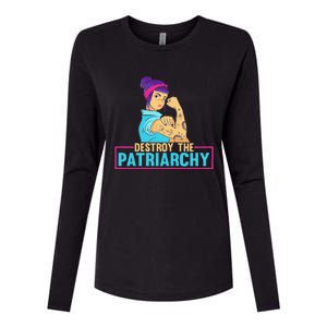 Womens Radical Feminist Feminism Destroy The Patriarchy Womens Cotton Relaxed Long Sleeve T-Shirt