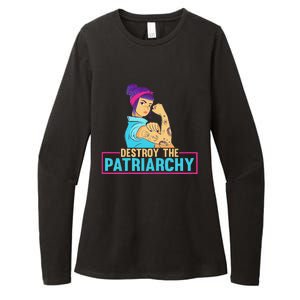 Womens Radical Feminist Feminism Destroy The Patriarchy Womens CVC Long Sleeve Shirt