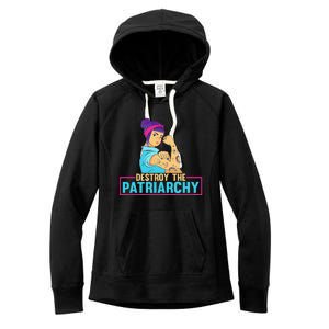 Womens Radical Feminist Feminism Destroy The Patriarchy Women's Fleece Hoodie