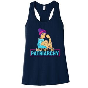 Womens Radical Feminist Feminism Destroy The Patriarchy Women's Racerback Tank