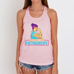 Womens Radical Feminist Feminism Destroy The Patriarchy Women's Knotted Racerback Tank