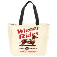Wiener Rides Free Today Only Funny Wiener Dog Zip Tote Bag