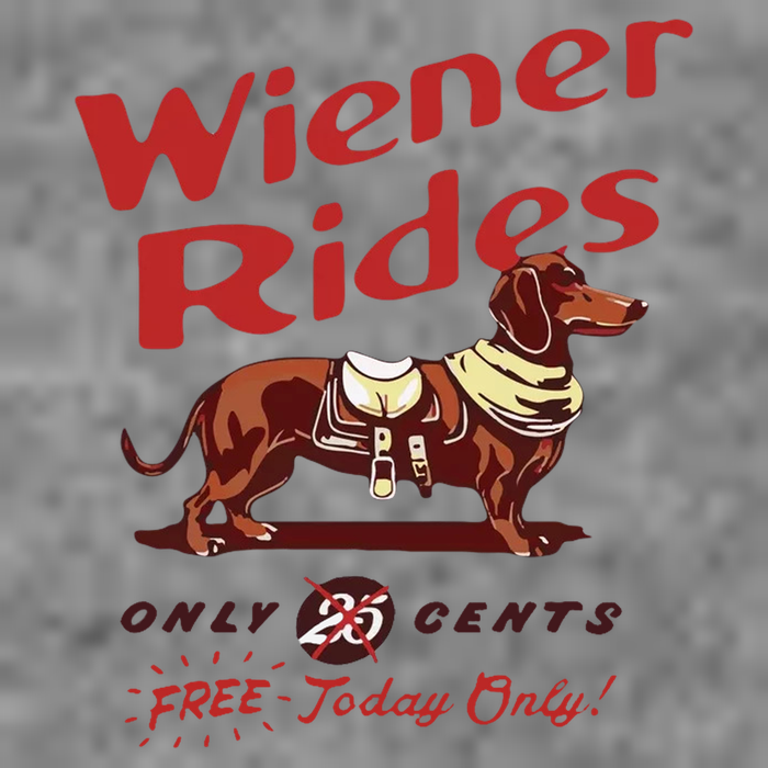 Wiener Rides Free Today Only Funny Wiener Dog 7-Panel Snapback Hat