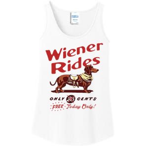 Wiener Rides Free Today Only Funny Wiener Dog Ladies Essential Tank