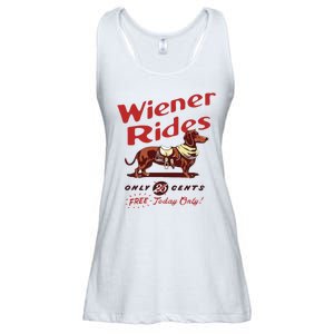 Wiener Rides Free Today Only Funny Wiener Dog Ladies Essential Flowy Tank