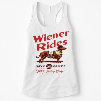 Wiener Rides Free Today Only Funny Wiener Dog Womens Tank Top