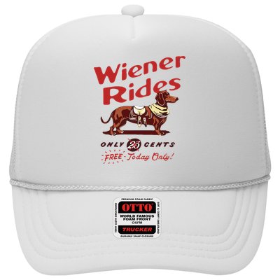 Wiener Rides Free Today Only Funny Wiener Dog Trucker Hat