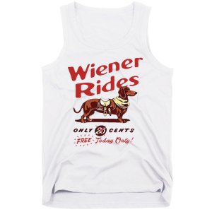 Wiener Rides Free Today Only Funny Wiener Dog Tank Top